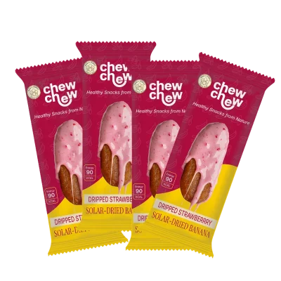 STRAWBERRY-COATED SOLAR-DRIED BANANA BAR