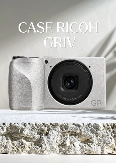 CASE RICOH GR4 METALLIC SILVER CASE BODY & METALLIC SILVER GRIP