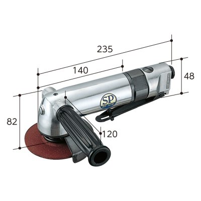 เครื่องเจียร์ลม 4" SP AIR (ไกกด) รุ่นSP-1254