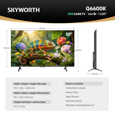 Coocaa 50Q66K 4K Gen 6 QLED + Google TV