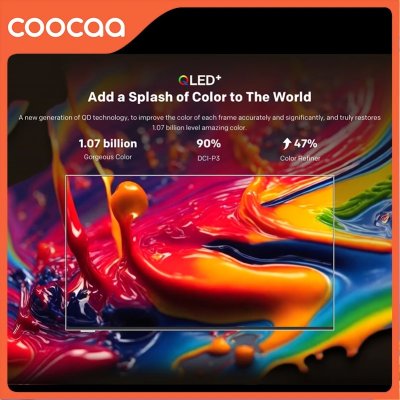 Coocaa 65 Inch LN7000G 4K QLED Wallpaper TV - Google TV - Matte Screen