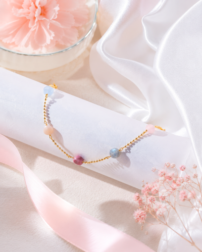 Harmony Fivefold Bracelet สร้อยข้อมือ รวมพลังหิน 5 ชนิด เสริมความรัก ความสงบ การสื่อสาร การเริ่มต้นใหม่ ความสัมพันธ์