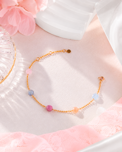 Harmony Fivefold Bracelet สร้อยข้อมือ รวมพลังหิน 5 ชนิด เสริมความรัก ความสงบ การสื่อสาร การเริ่มต้นใหม่ ความสัมพันธ์