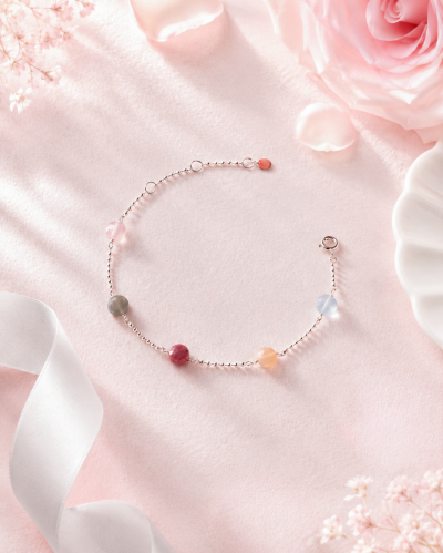 Harmony Fivefold Bracelet สร้อยข้อมือ รวมพลังหิน 5 ชนิด เสริมความรัก ความสงบ การสื่อสาร การเริ่มต้นใหม่ ความสัมพันธ์