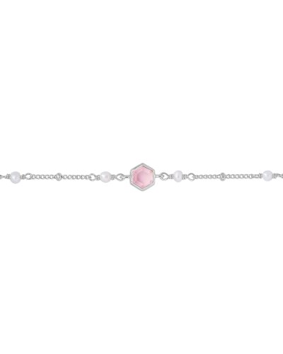 Lumina Hive - Rose Quartz & Pearl Bracelet หินแห่งความรัก เยียวยาหัวใจ ลดกังวล สมดุลชีวิต เพิ่มความแข้มแข็ง