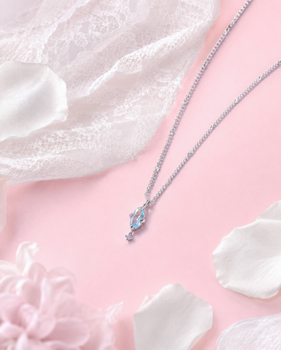 Side by Shine สร้อยคอหินนำโชค เสริมการสื่อสาร ความสงบ การตัดสินใจ ดึงดูดโอกาสใหม่ ๆ - Blue Topaz & White Topaz Necklace