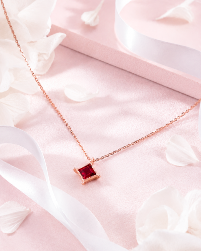 Starlit Glow - Red Garnet Necklace สร้อยคอหินนำโชค จิตใจชัดเจน เสริมมิตรภาพ ความมั่นคงในใจ ความสำเร็จและก้าวหน้า