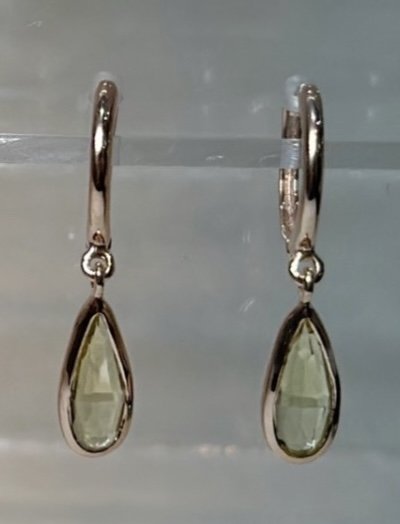 Moonlit Drop - Lemon Quartz Earrings