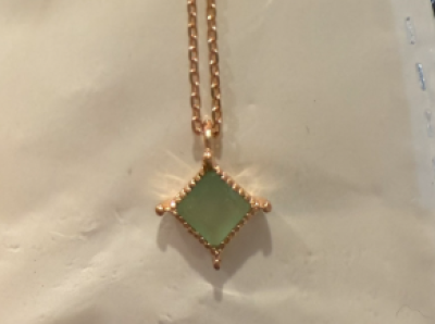 Starlit Glow - Green Quartz Necklace