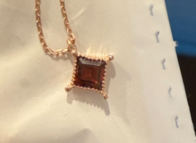 Starlit Glow - Red Garnet Necklace