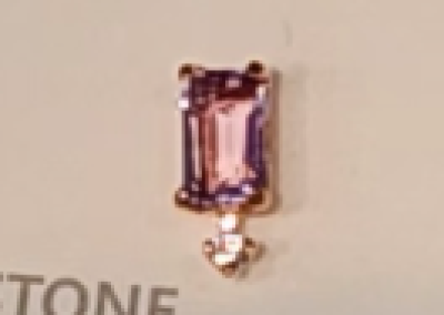 Side by Shine - Amethyst & White Topaz Earrings