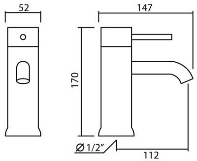 ML-82954-21A ก๊อกเดี่ยวอ่างล้างหน้า แบบก้านโยก