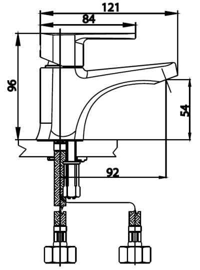 PM222Q57 ก๊อกผสมอ่างล้างหน้า แบบก้านโยก รุ่น ETERNITY