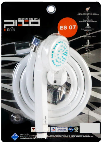 ES 07 WT ฝักบัวอาบน้ำ 1 ระบบ สีขาว (สายยาว 1.2 เมตร)