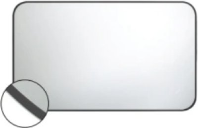 MIR004 กระจกเงาพร้อมไฟ LED ขอบสีดำ เปิด-ปิดด้วยระบบ WAVING SENSOR ขนาด 800x600 mm.