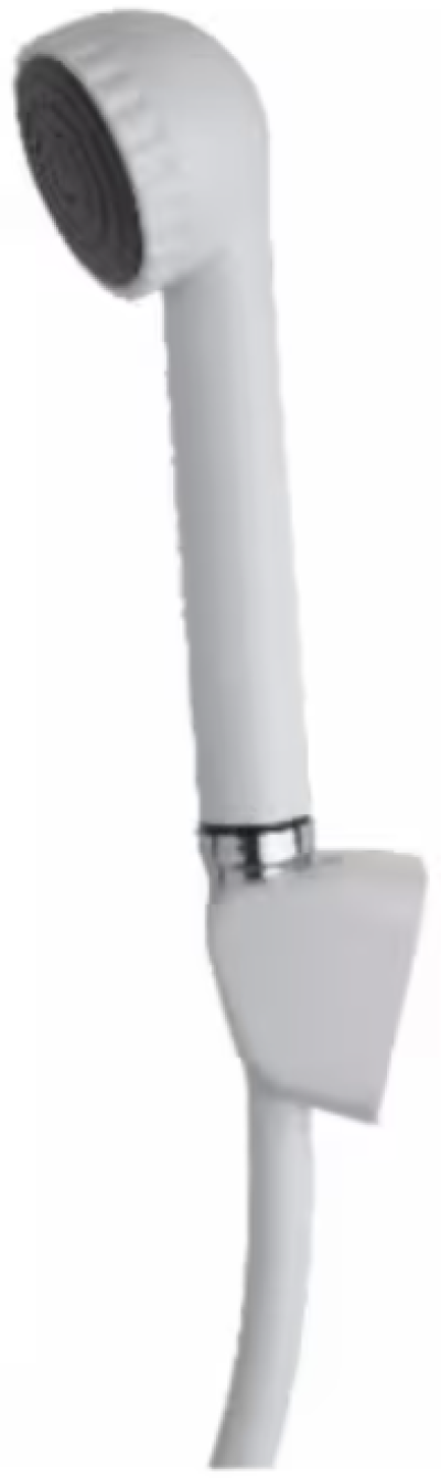 ES06 ชุดฝักบัวอาบน้ำแบบสายอ่อน 1 ระบบ สีขาว