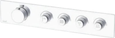 CT3026 วาล์วผสมเปิด-ปิดน้ำ 4 ทิศทางพร้อมปุ่มควบคุมอุณหภูมิและปรับปริมาณน้ำ