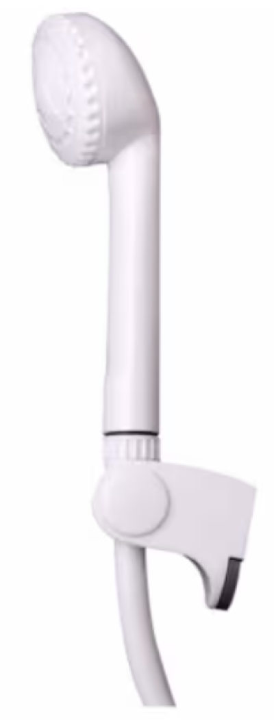 ES08 ชุดฝักบัวอาบน้ำแบบสายอ่อน 1 ระบบ สีขาว