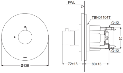 TBV01101T#BFG ชุดเปิด-ปิดน้ำ *3