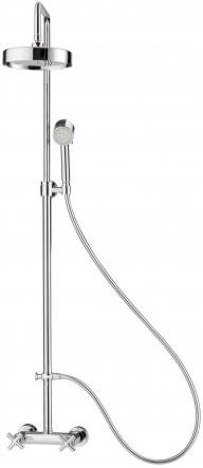 CT276C16WS ก๊อกผสมยืนอาบน้ำพร้อมฝักบัวสายอ่อน 3 ฟังก์ชั่น และฝักบัวก้านแข็งขนาด 8 นิ้ว รุ่น CROSS