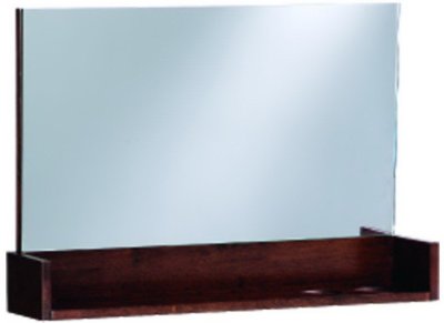 V4033 กระจกเงาพร้อมชั้นวางของในตัวและช่องใส่แก้วน้ำ