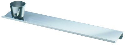 CT037(HM) หิ้งสเตนเลสพร้อมแก้วสเตนเลส ยาว 55 ซม. รุ่น SHEET