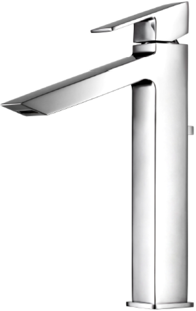 CT202AY ก๊อกผสมอ่างล้างหน้าทรงสูงแบบก้านโยกพร้อมสะดืออ่างล้างหน้าแบบป๊อบอัพและสายน้ำดี รุ่น SQUARE