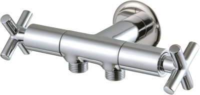 CT173C16(HM) วาล์วเปิด-ปิดน้ำเข้า 1 ออก 2 (สำหรับฝักบัวสายอ่อนและฝักบัวเครื่องทำน้ำอุ่น) รุ่น CROSS