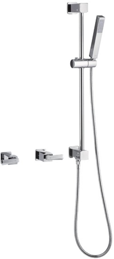 CT326C31 วาล์วผสมเปิด-ปิดน้ำชนิดฝังผนังพร้อมฝักบัวอาบน้ำและราวแขวนปรับระดับ รุ่น GLACIER