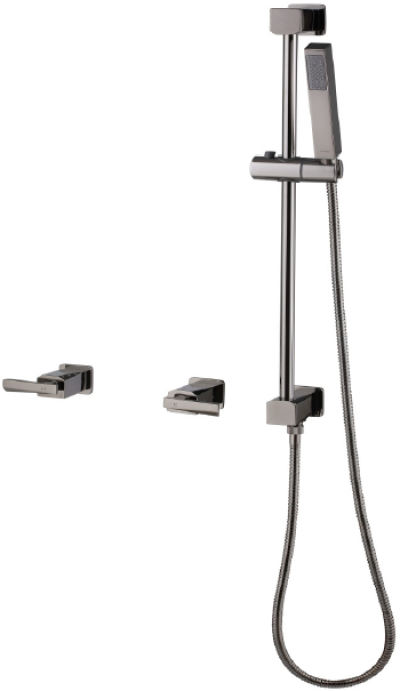 CT326C31ST#BN วาล์วผสมเปิด-ปิดน้ำชนิดฝังผนังพร้อมฝักบัวอาบน้ำและราวแขวนปรับระดับ รุ่น GLACIER