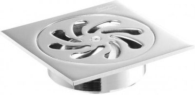 A-8203-N ตะแกรงกันกลิ่น ทองเหลือง สำหรับท่อพีวีซี 2 - 2.5 นิ้ว หน้าตะแกรง 4 นิ้ว