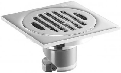 A-8204-N (F78204-CHADY) ตะแกรงกันกลิ่นทองเหลืองชุบโครเมี่ยม สำหรับท่อพีวีซี 2 - 2.5 นิ้ว หน้าตะแกรง 4 นิ้ว