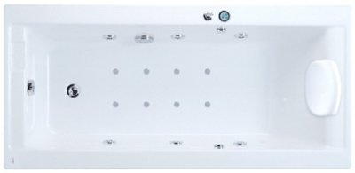 TF-70022100-WT อ่างอาบน้ำวน+อัดอากาศ+หมอน รุ่น PLAZA-S