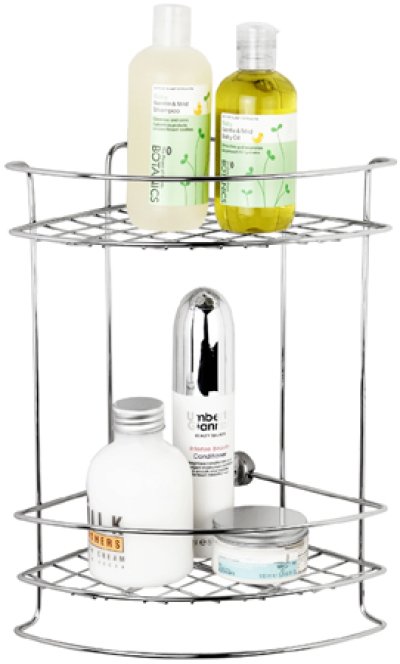 HW105-W105A ชั้นวางของ 2 ชั้นเข้ามุมโค้งเล็ก