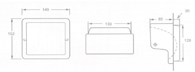 A903-WT ที่ใส่กระดาษ แบบฝังผนัง