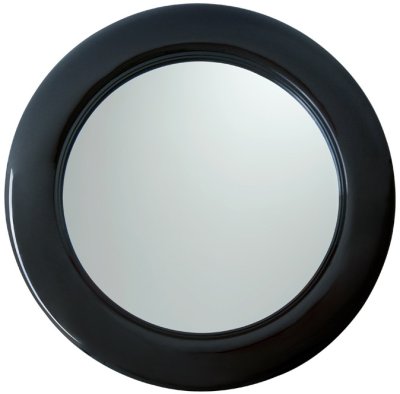 MCC020#CR กระจกแขวนผนังทรงกลม กรอบด้านข้างทำจากเรซินสีดำเงา Ø 900 มม.