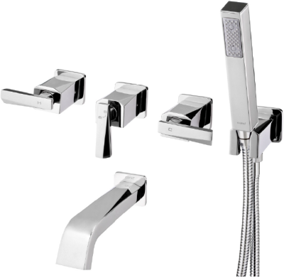 CT325C31 ก๊อกผสมอ่างอาบน้ำชนิดฝังผนัง พร้อมฝักบัวสายอ่อน 1 ฟังก์ชั่น รุ่น GLACIER