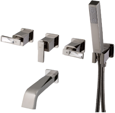 CT325C32ST#BN ก๊อกผสมอ่างอาบน้ำชนิดฝังผนังพร้อมฝักบัวสายอ่อน 1 ฟังก์ชั่น รุ่น GLACIER