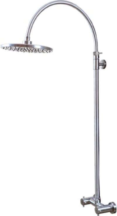 WS-7971J ฝักบัวอาบน้ำ แบบก้านแข็ง คอ J (หัวฝักบัว 10 นิ้ว)