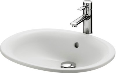 L762 อ่างล้างหน้า แบบฝังบนเคาน์เตอร์ รุ่น BASIC PLUS