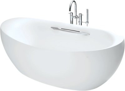 PJY1814HPWE#MW อ่างอาบน้ำหินอ่อนสังเคราะห์ แบบมีมือจับ (Matte White)