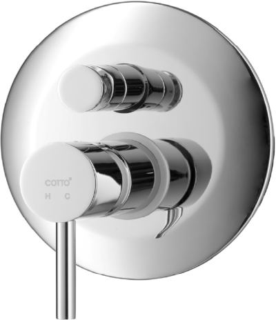 CT518A วาล์วผสมเปิด-ปิดน้ำแบบก้านโยก ชนิดฝังผนังแบบมี Divertor (ใช้กับCOTTO PROs) รุ่น ANTHONY