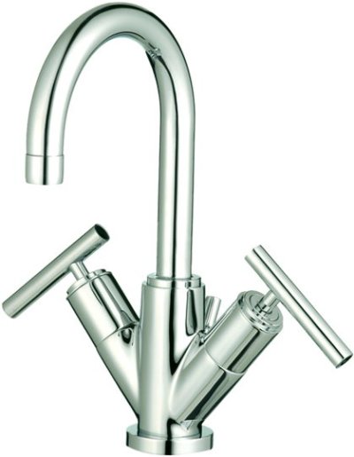 CT239C20 ก๊อกผสมอ่างล้างหน้าโมโนบลอคพร้อมสะดืออ่างล้างหน้าแบบป๊อปอัพและสายน้ำดี รุ่น CROSS