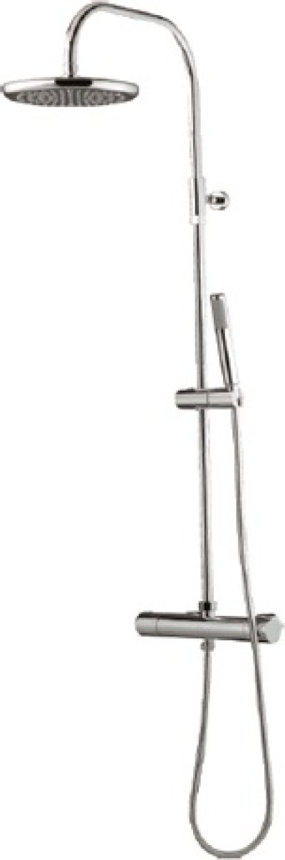 TX454SESMR ก๊อกผสมยืนอาบน้ำ แบบปรับอุณหภูมิคงที่ พร้อมฝักบัวก้านแข็งและฝักบัวสายอ่อน 5 ฟังก์ชัน (ขนาด:Ø หัวฝักบัว 230 มม.)