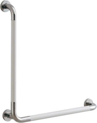 GT114CL9#NW1 ราวจับรูปตัว L สีขาว (ขนาด: 700 x 700 x 90 มม, ø 34 มม.)