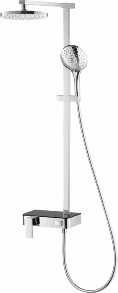 CT2240W ก๊อกผสมยืนอาบน้ำพร้อมฝักบัวสายอ่อนและฝักบัวก้านแข็ง รุ่น SOLEX