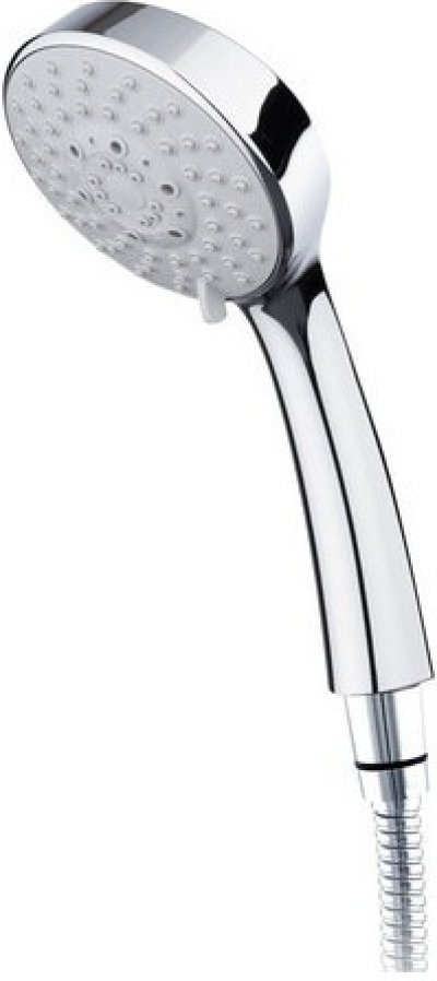 KS-10-215-50 ฝักบัวสายอ่อนสีโครเมี่ยม ปรับน้ำ 5 ระดับ ขนาด Ø 10 ซม. พร้อมสายโลหะและขอแขวน