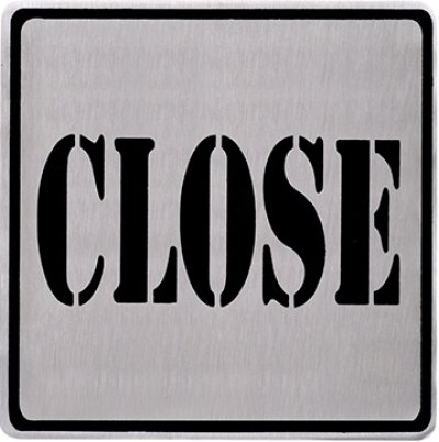 EM-012 ป้าย CLOSE ขนาด 125 x 125 มม.