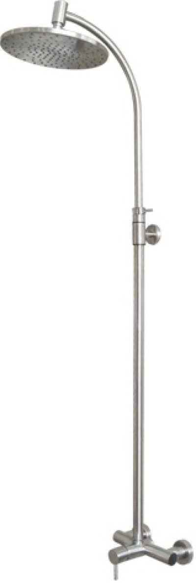 WS-7972S ฝักบัวอาบน้ำ แบบก้านแข็ง คอ S ปรับระดับได้ (หัวฝักบัว 10 นิ้ว)