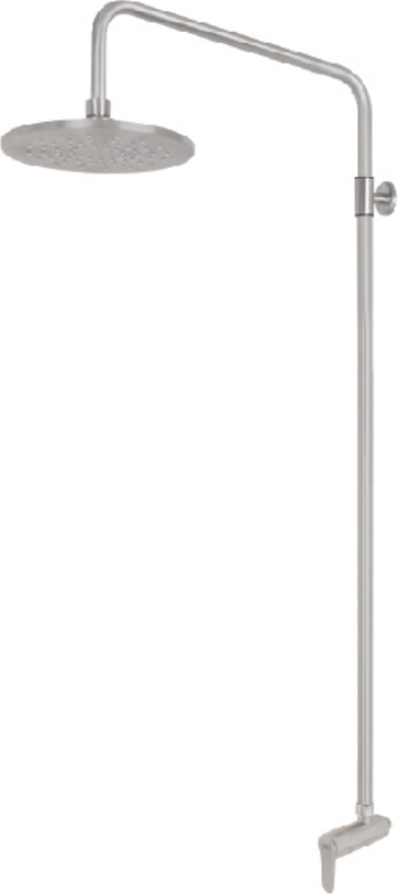 WS-8090R SINGLE LEVER SHOWER COLUMN L-SPOUT, HEAD SHOWER 8"